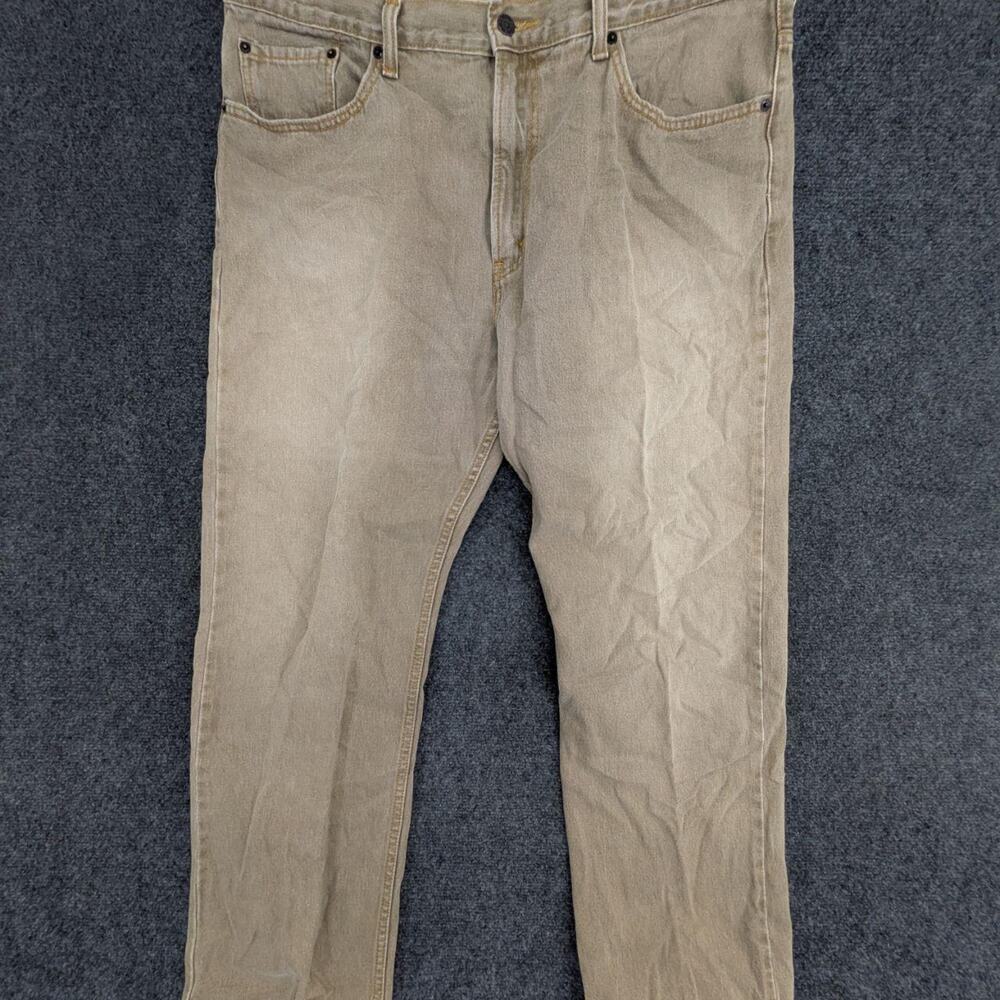 Levi's 505 Jeans Mens 40x30 Brown Straight Leg Workwear Pants Trousers Bottoms